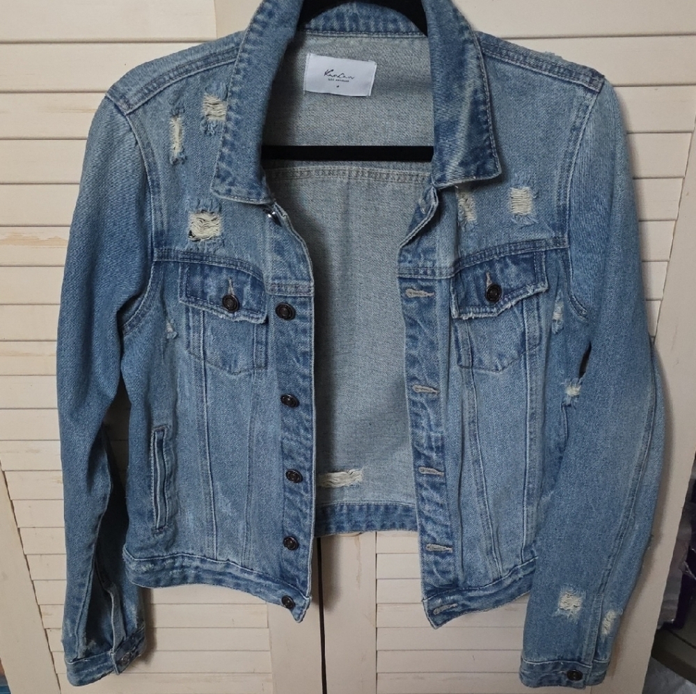 KanCan Classic Blue Denim Jacket - Picture 2 of 4